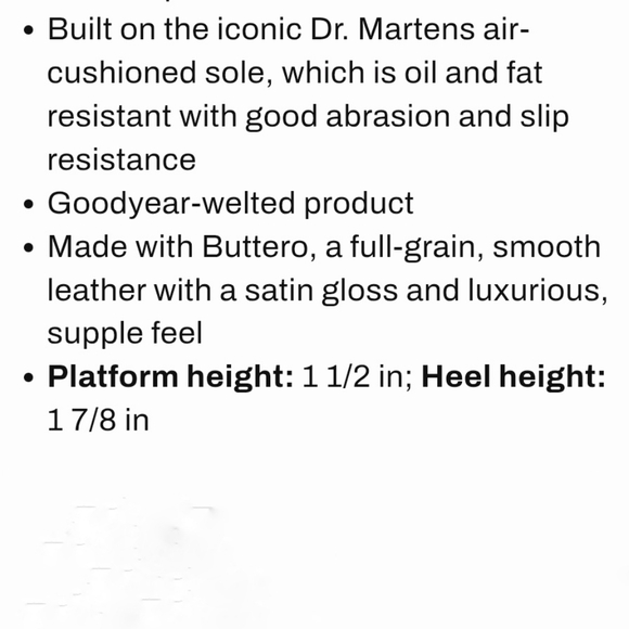 Dr.Martens Holly Platform Oxford In Black Patent Leather Size 9 - Picture 16 of 16